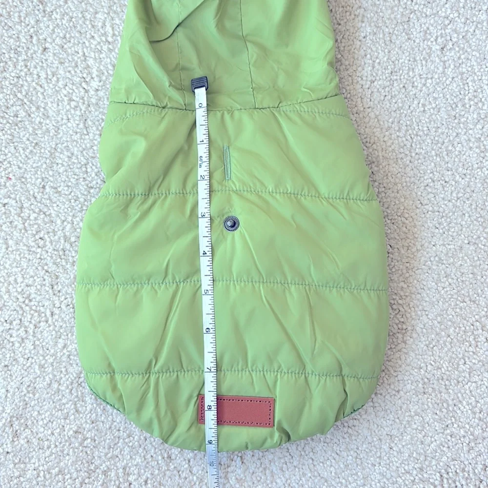 Grass Green, cream fuzzy lined puffer jacket - Picture 3 of 6